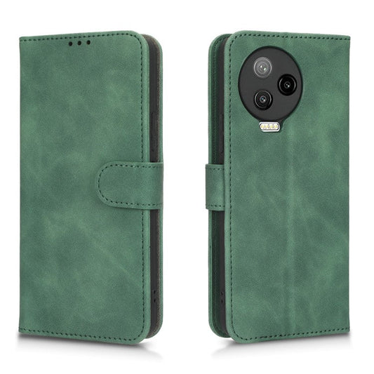 For Infinix Note 12 Pro 4G Stand Wallet Folio Flip Phone Case Skin-touch Feeling PU Leather Shockproof Cover - Green