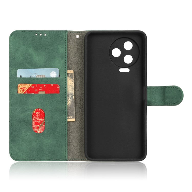 For Infinix Note 12 Pro 4G Stand Wallet Folio Flip Phone Case Skin-touch Feeling PU Leather Shockproof Cover - Green