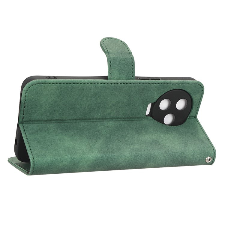 For Infinix Note 12 Pro 4G Stand Wallet Folio Flip Phone Case Skin-touch Feeling PU Leather Shockproof Cover - Green