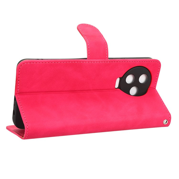 For Infinix Note 12 Pro 4G Stand Wallet Folio Flip Phone Case Skin-touch Feeling PU Leather Shockproof Cover - Red