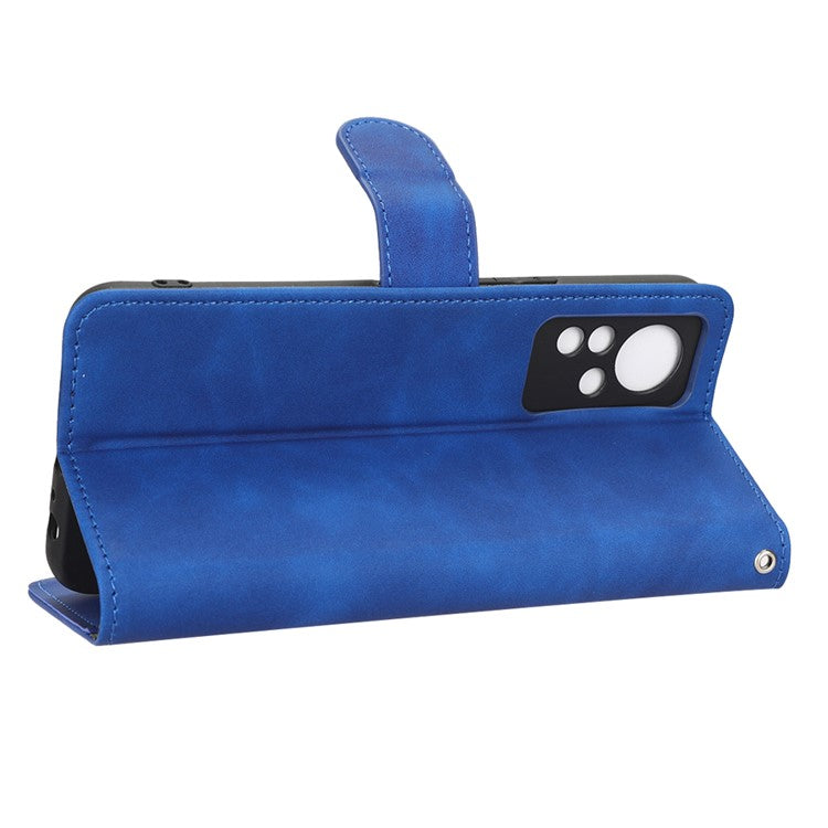 PU Leather Phone Cover for Infinix Note 11, Skin-Touch Feeling Wallet Stand Phone Shell Flip Protection Case - Blue