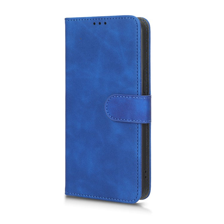 PU Leather Phone Cover for Infinix Note 11, Skin-Touch Feeling Wallet Stand Phone Shell Flip Protection Case - Blue