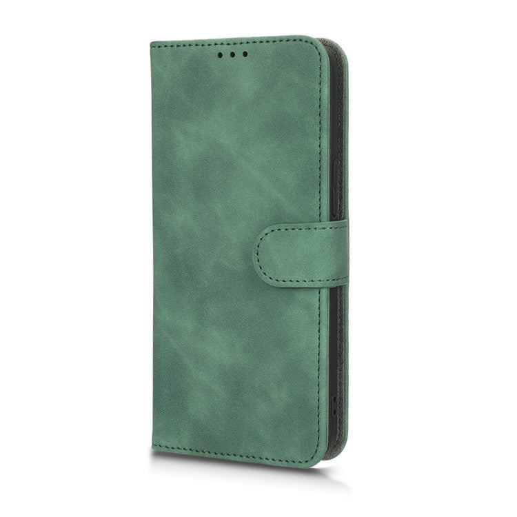 PU Leather Phone Cover for Infinix Note 11, Skin-Touch Feeling Wallet Stand Phone Shell Flip Protection Case - Green
