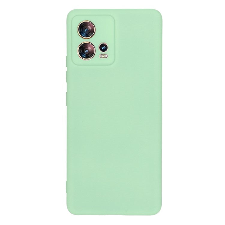 For Motorola Moto S30 Pro 5G / Edge 30 Fusion 5G Liquid Silicone Cell Phone Case Anti-scratch Soft Lining Protective Cover with Strap - Green