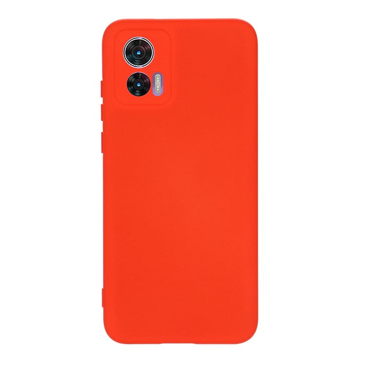 For Motorola Edge 30 Neo 5G / Edge 30 Lite Anti-scratch Liquid Silicone Cell Phone Case Shockproof Protective Cover with Strap - Red