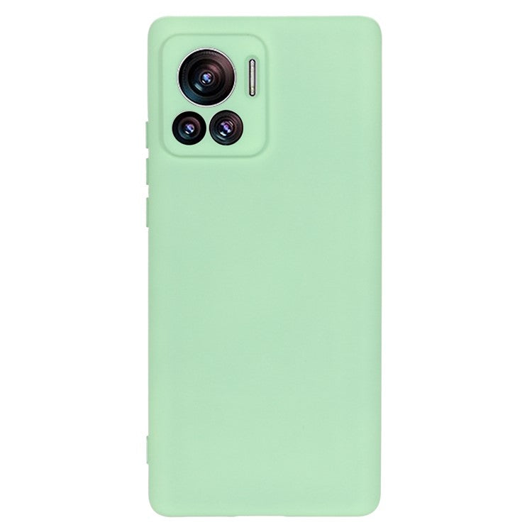 For Motorola Moto X30 Pro 5G / Edge 30 Ultra 5G Liquid Silicone Soft Touch Case Microfiber Lining Camera Protection Phone Cover with Strap - Green
