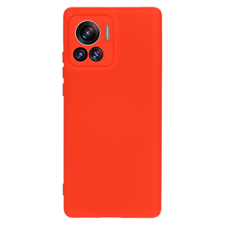 For Motorola Moto X30 Pro 5G / Edge 30 Ultra 5G Liquid Silicone Soft Touch Case Microfiber Lining Camera Protection Phone Cover with Strap - Red