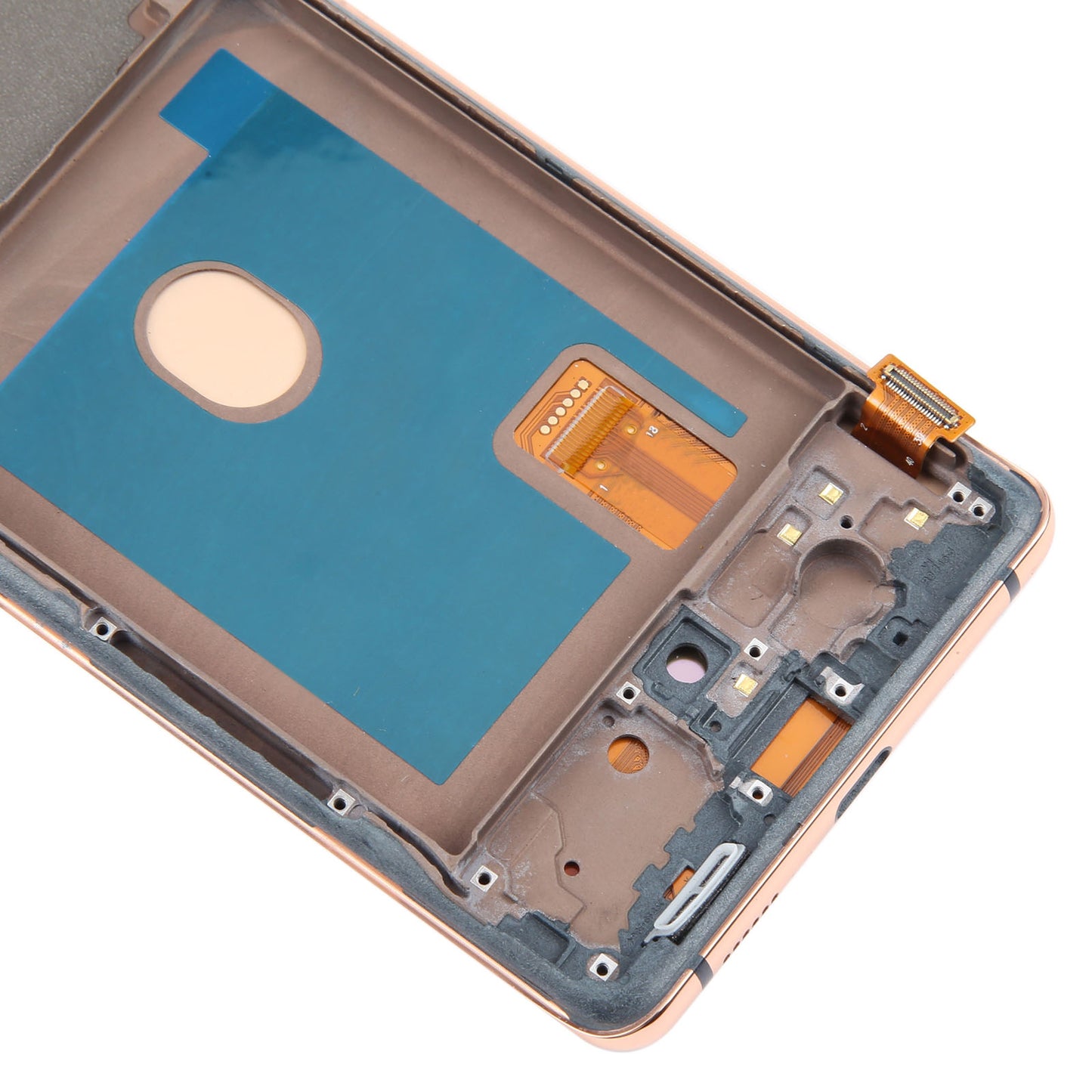 For Samsung Galaxy S20 FE G780  /  S20 FE 5G G781 Grade C OLED Screen and Digitizer Assembly + Frame (Without Logo) - Gold