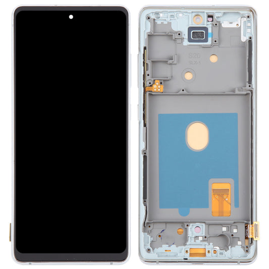 For Samsung Galaxy S20 FE G780  /  S20 FE 5G G781 Grade C OLED Screen and Digitizer Assembly + Frame (Without Logo) - Silver