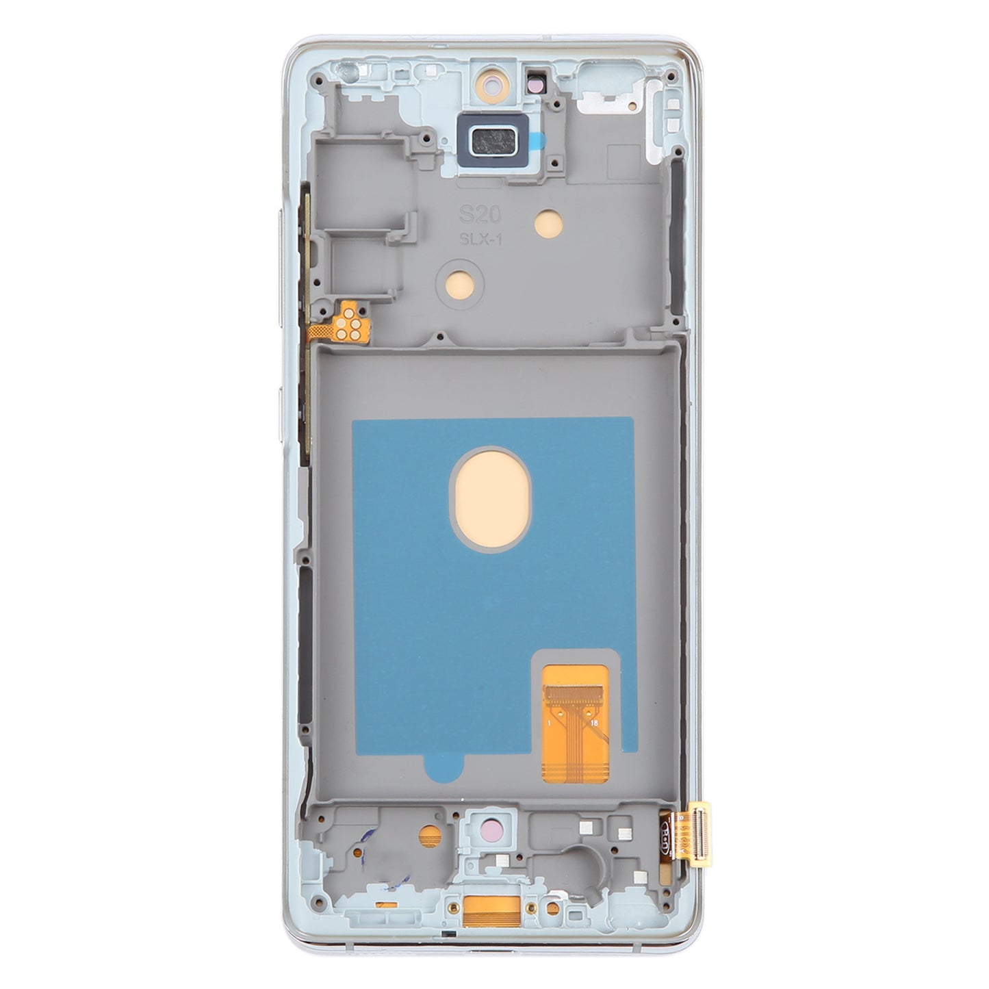 For Samsung Galaxy S20 FE G780  /  S20 FE 5G G781 Grade C OLED Screen and Digitizer Assembly + Frame (Without Logo) - Silver