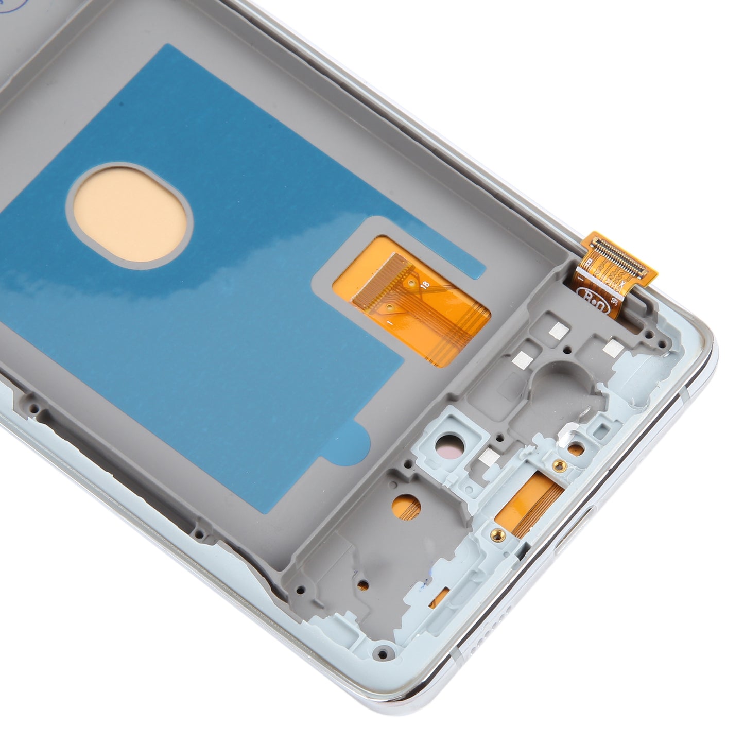 For Samsung Galaxy S20 FE G780  /  S20 FE 5G G781 Grade C OLED Screen and Digitizer Assembly + Frame (Without Logo) - Silver