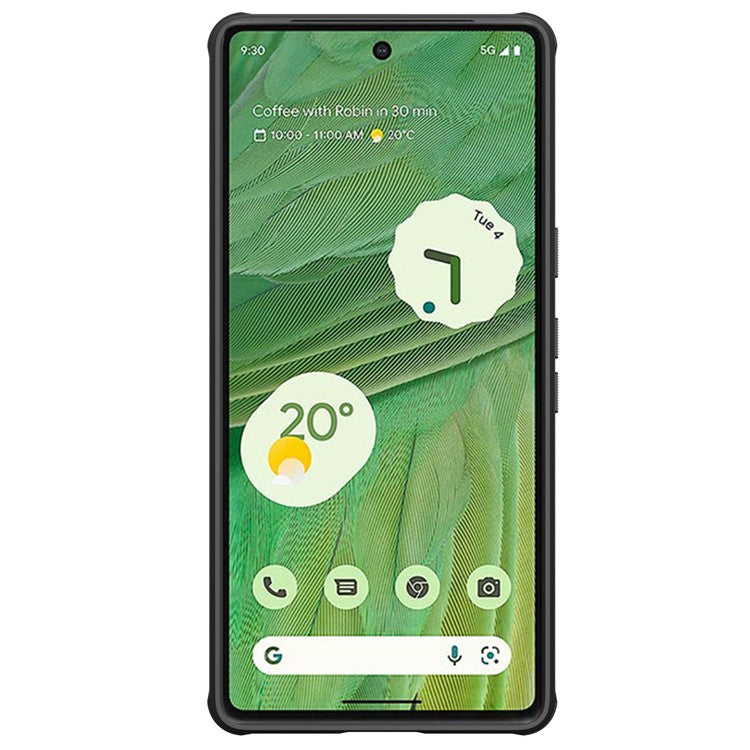 NILLKIN Super Frosted Shield Pro Phone Case for Google Pixel 7 5G, PC+TPU Anti-scratch Matte Finished Phone Cover - Black