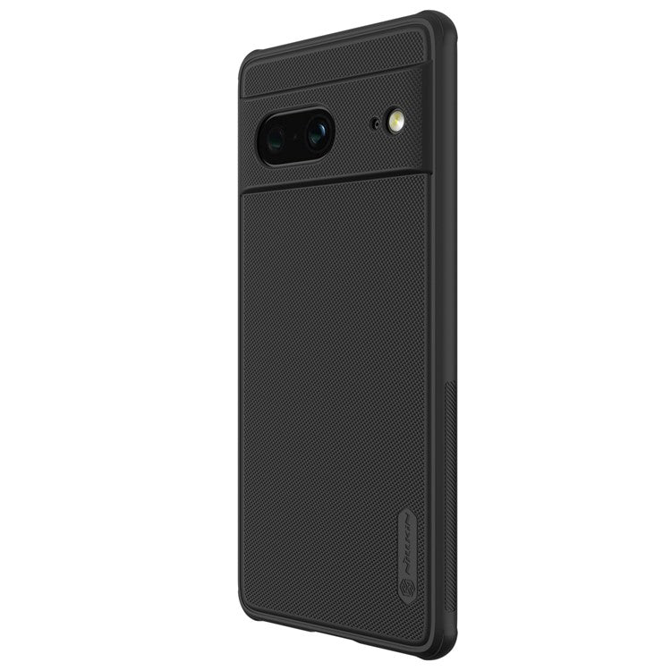 NILLKIN Super Frosted Shield Pro Phone Case for Google Pixel 7 5G, PC+TPU Anti-scratch Matte Finished Phone Cover - Black
