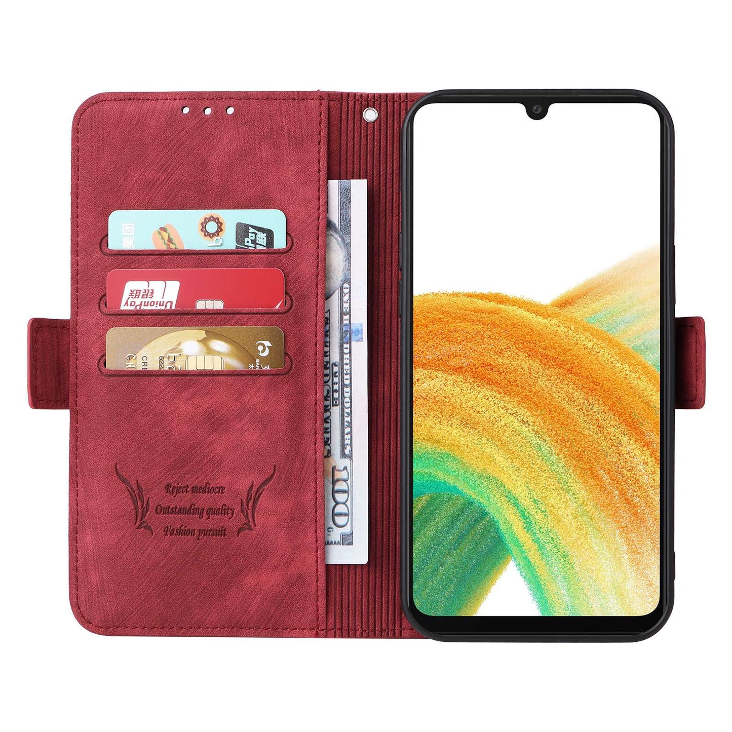 For Samsung Galaxy S20 FE 4G / FE 5G / S20 Lite / S20 FE 2022 Phone Case, Magnetic Stand RFID Blocking PU Leather Phone Cover Wallet - Red