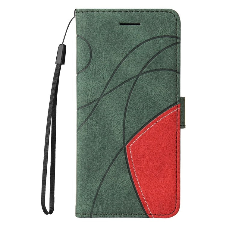 KT Leather Series-1 for Motorola Moto X30 Pro 5G / Edge 30 Ultra 5G Anti-drop Dual-color Splicing PU Leather Phone Case Stand Wallet Cover - Green