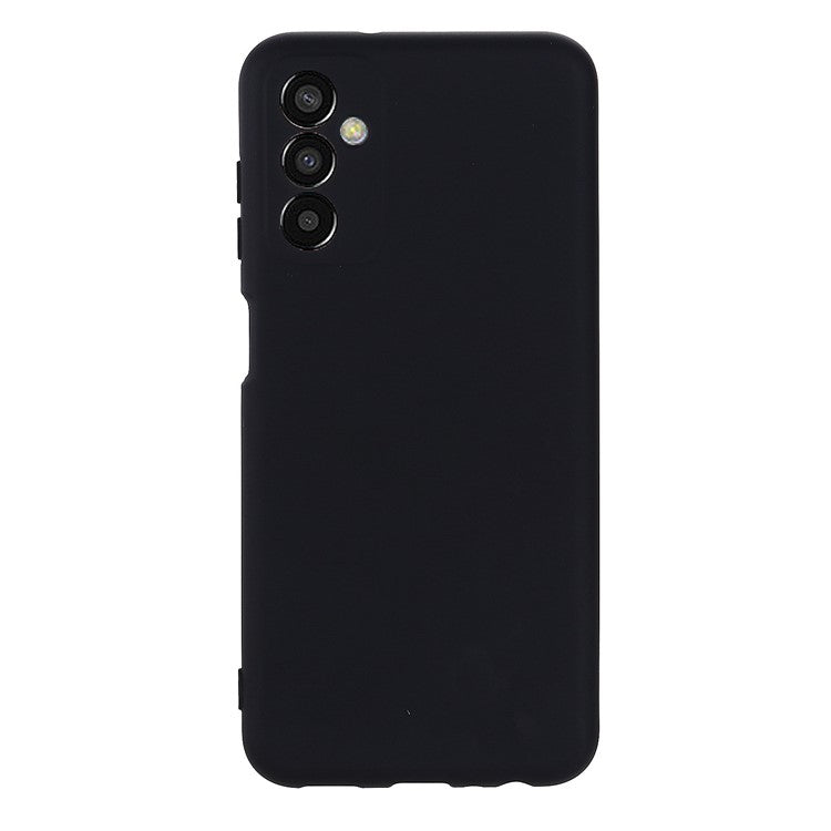 Shockproof Slim Case for Samsung Galaxy F13 4G Liquid Silicone Phone Cover Anti-Drop Protective Case with Strap - Black