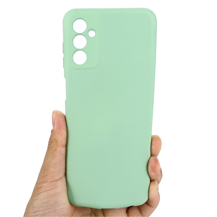 Shockproof Slim Case for Samsung Galaxy F13 4G Liquid Silicone Phone Cover Anti-Drop Protective Case with Strap - Green