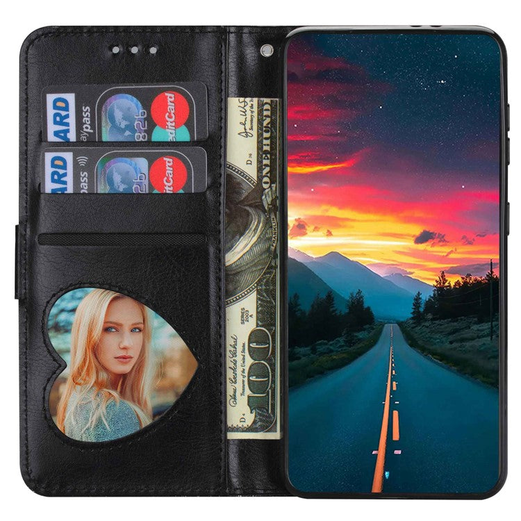 For Google Pixel 7 Pro 5G Zipper Pocket Glittery PU Leather Protective Case Magnetic Clasp Anti-fall Phone Wallet Stand Cover - Black