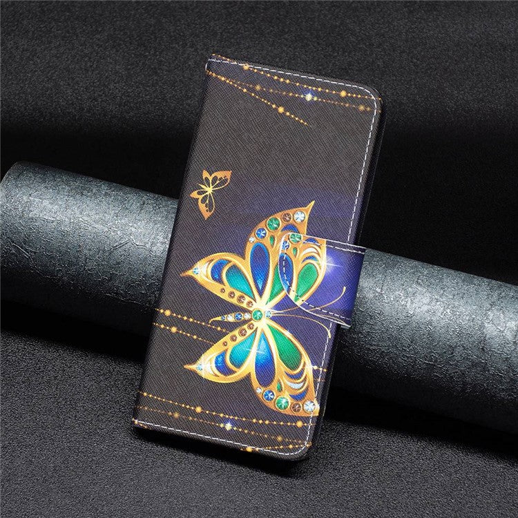 BF Pattern Printing Leather Series-2 for Samsung Galaxy A54 5G Well-protected Magnetic Flip Case PU Leather Stand Feature Wallet Printed Pattern Phone Cover - Jewelry Butterfly