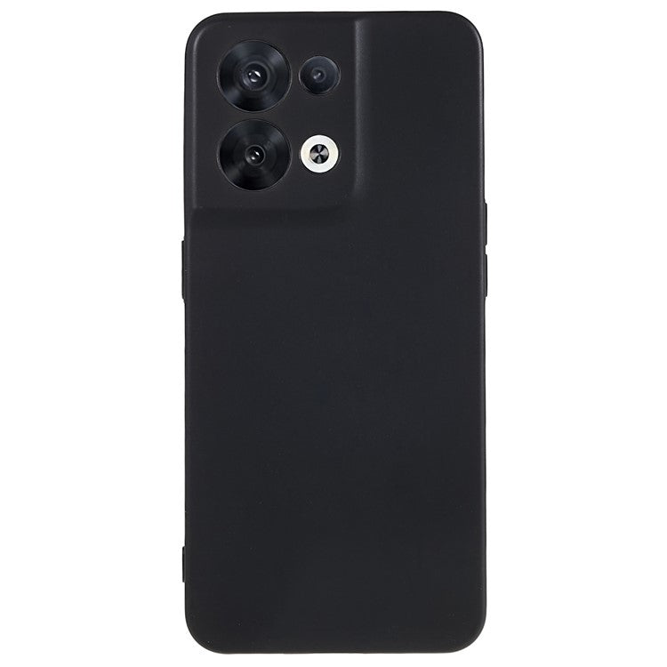 TPU Back Shell for Oppo Reno8 5G (Global Version), Fingerprint Free Matte Protective Cover Phone Case - Black