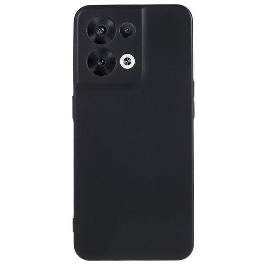 TPU Back Shell for Oppo Reno8 5G (Global Version), Fingerprint Free Matte Protective Cover Phone Case - Black
