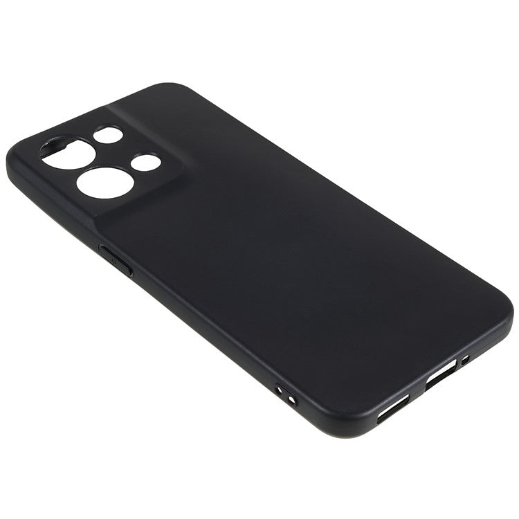 TPU Back Shell for Oppo Reno8 5G (Global Version), Fingerprint Free Matte Protective Cover Phone Case - Black