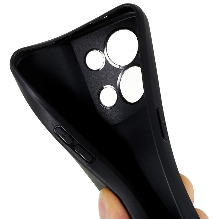 TPU Back Shell for Oppo Reno8 5G (Global Version), Fingerprint Free Matte Protective Cover Phone Case - Black