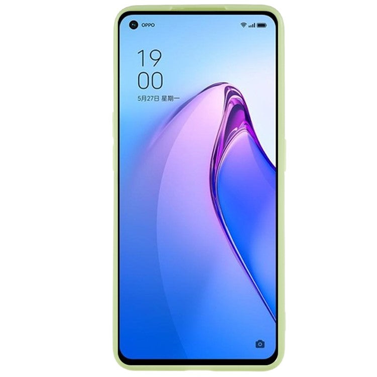 TPU Back Shell for Oppo Reno8 5G (Global Version) , Fingerprint Free Matte Protective Cover Phone Case - Green