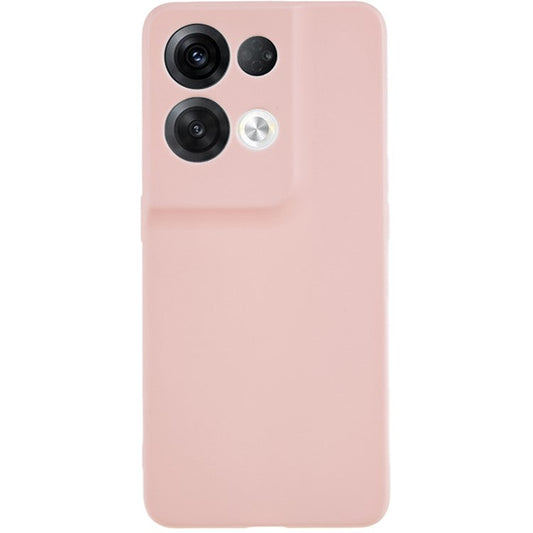 TPU Back Shell for Oppo Reno8 5G (Global Version) , Fingerprint Free Matte Protective Cover Phone Case - Pink