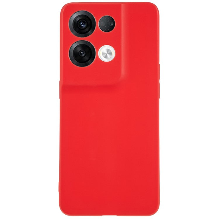 TPU Back Shell for Oppo Reno8 5G (Global Version) , Fingerprint Free Matte Protective Cover Phone Case - Red