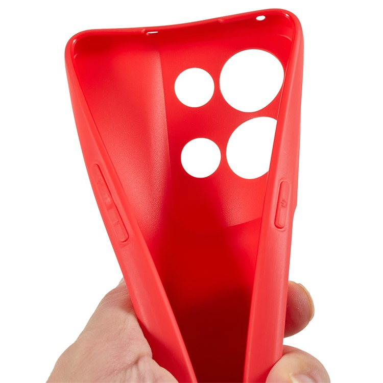 TPU Back Shell for Oppo Reno8 5G (Global Version) , Fingerprint Free Matte Protective Cover Phone Case - Red