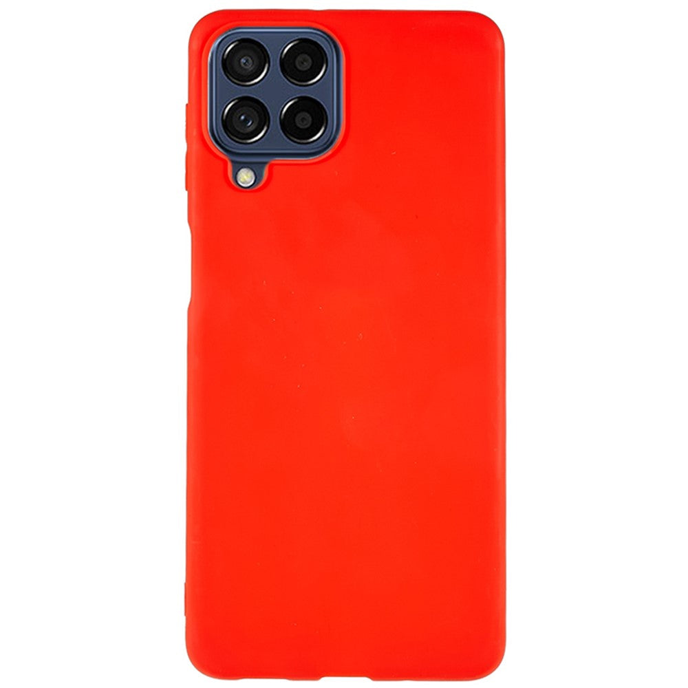 For Samsung Galaxy M53 5G Soft TPU Matte Phone Case Anti-fingerprint Anti-drop Back Cover - Red