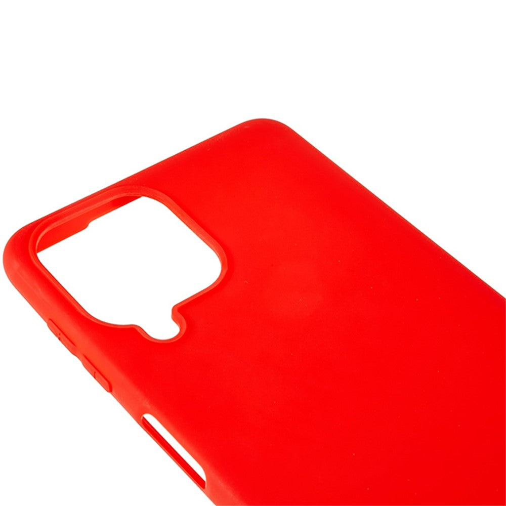 For Samsung Galaxy M53 5G Soft TPU Matte Phone Case Anti-fingerprint Anti-drop Back Cover - Red