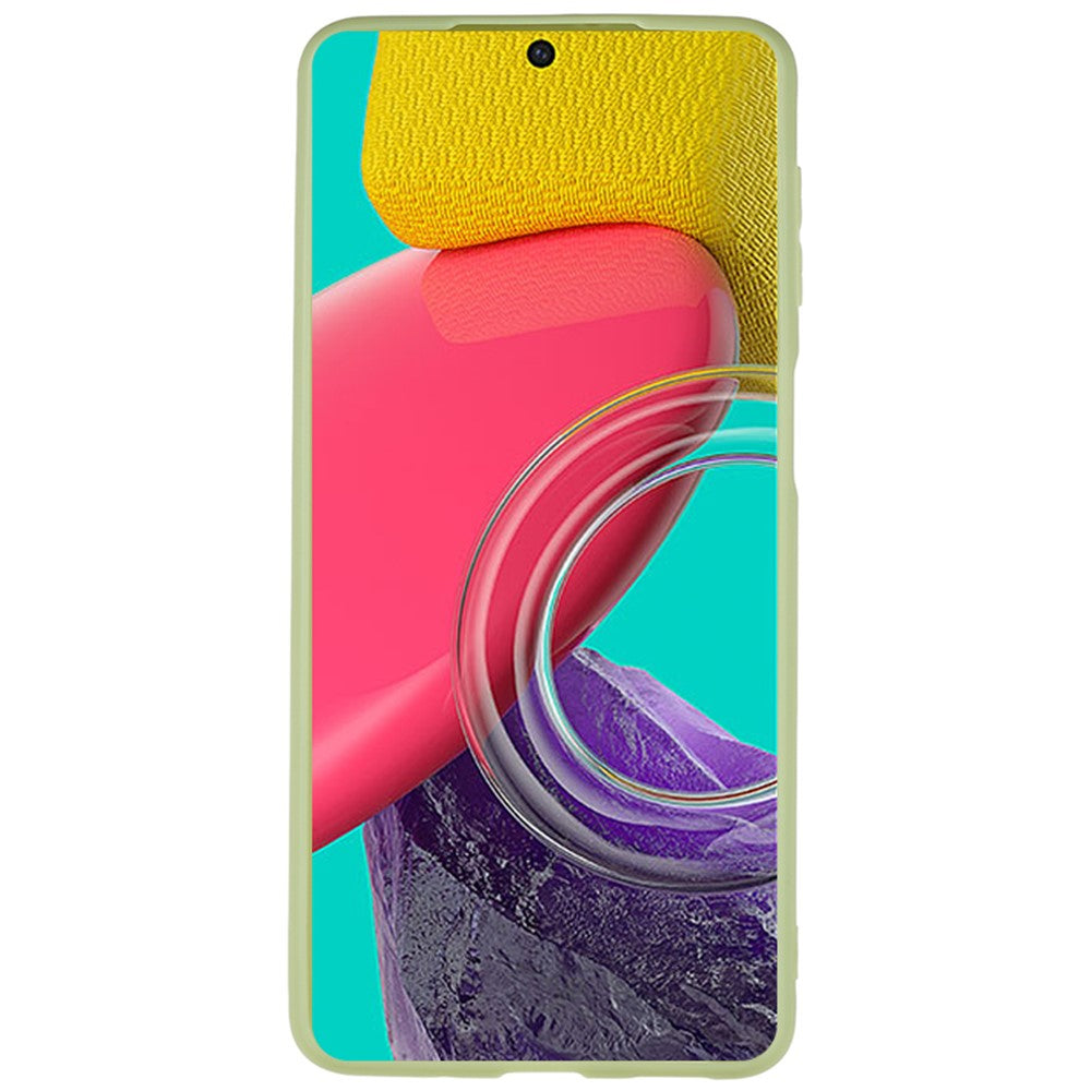For Samsung Galaxy M53 5G Soft TPU Matte Phone Case Anti-fingerprint Anti-drop Back Cover - Green