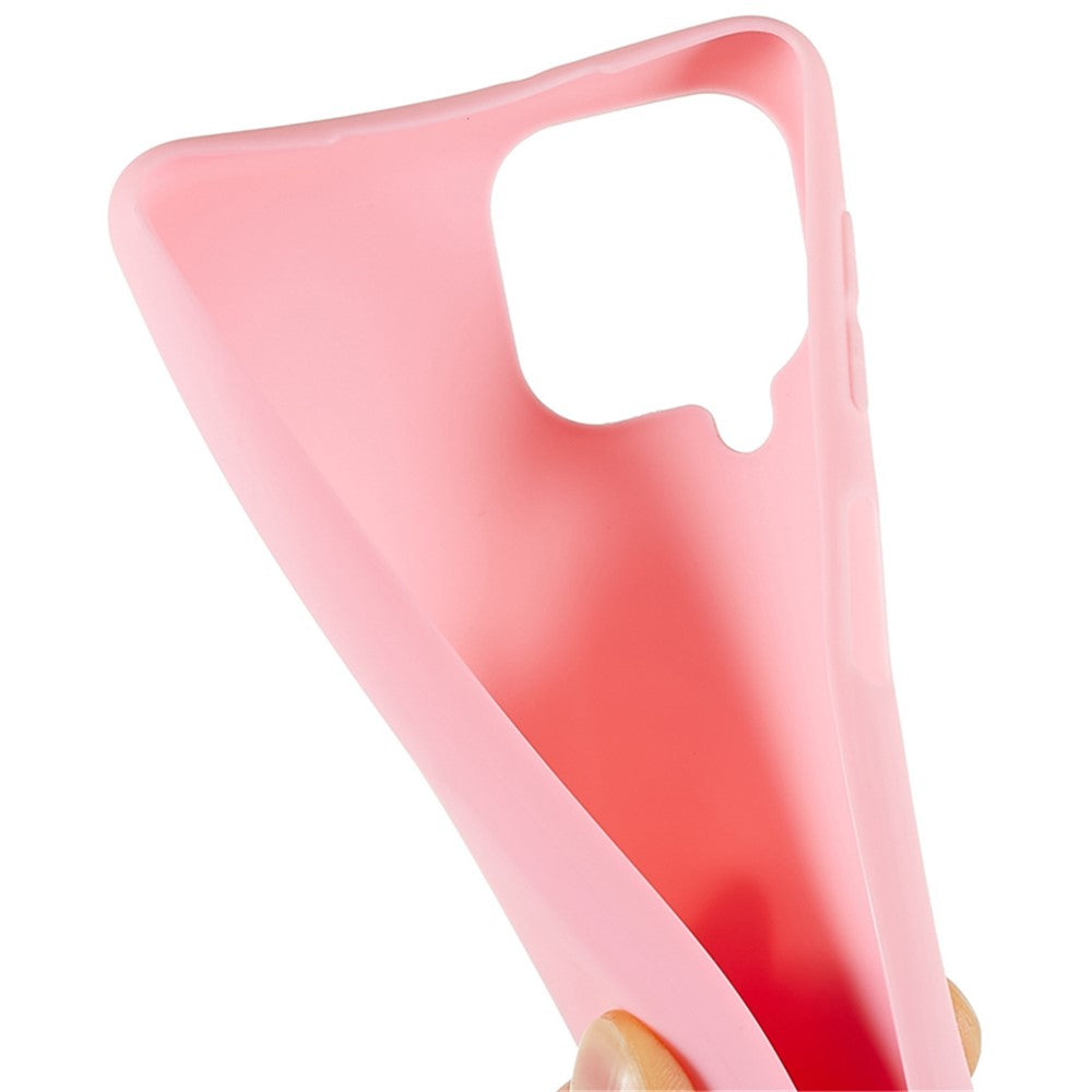 For Samsung Galaxy M53 5G Soft TPU Matte Phone Case Anti-fingerprint Anti-drop Back Cover - Light Pink