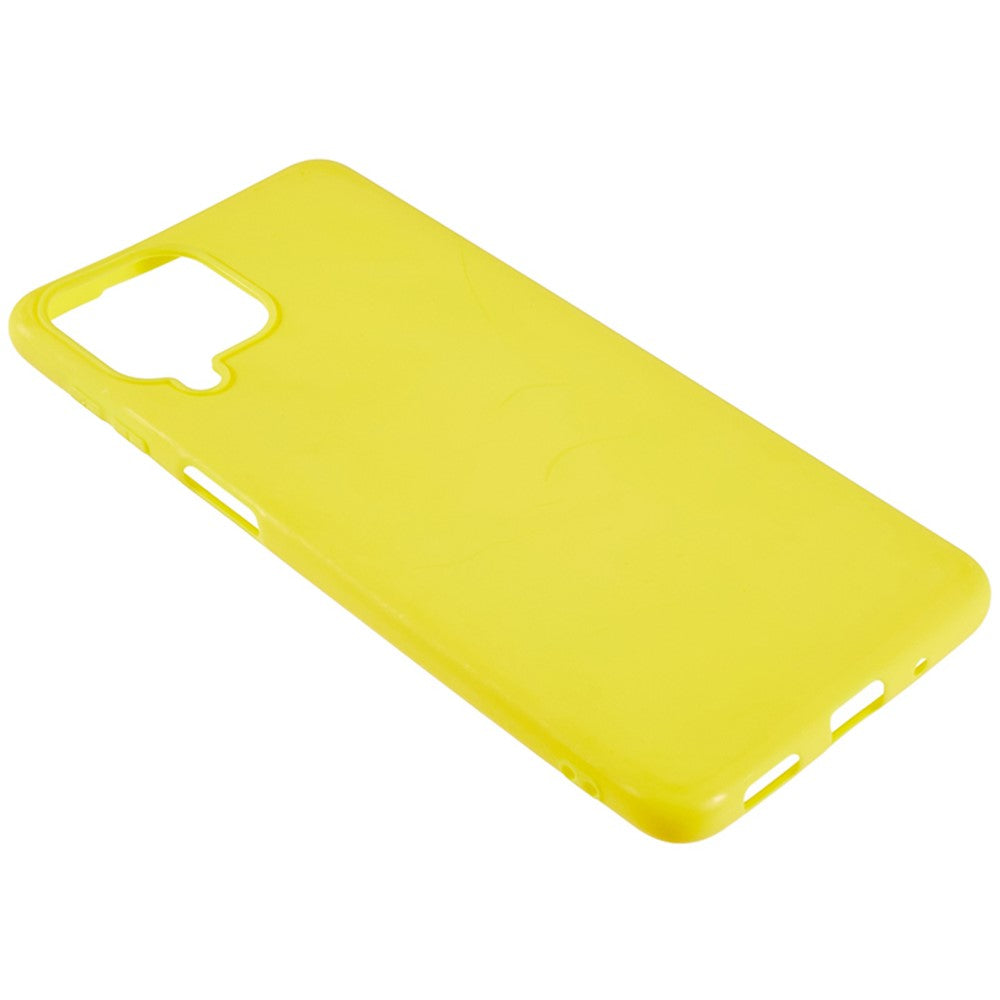 For Samsung Galaxy M53 5G Soft TPU Matte Phone Case Anti-fingerprint Anti-drop Back Cover - Yellow