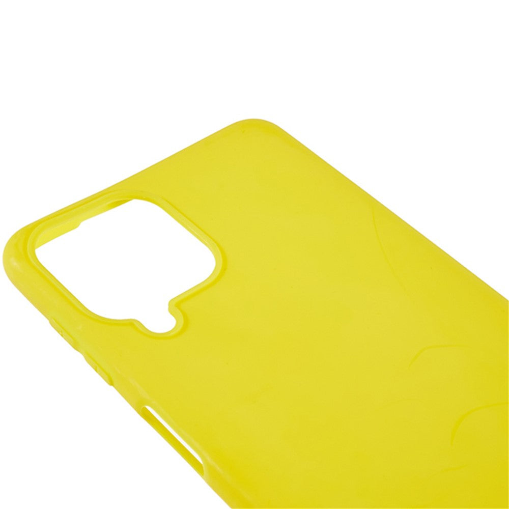 For Samsung Galaxy M53 5G Soft TPU Matte Phone Case Anti-fingerprint Anti-drop Back Cover - Yellow