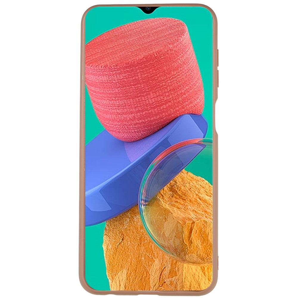 TPU Phone Case for Samsung Galaxy M33 5G (Global Version) Fingerprint Free Matte Phone Cover - Khaki