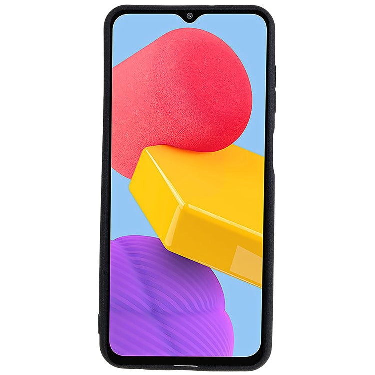 For Samsung Galaxy M13 4G Soft TPU Double-Sided Matte Case Precise Cutouts Anti-Scratch Protective Phone Cover - Black