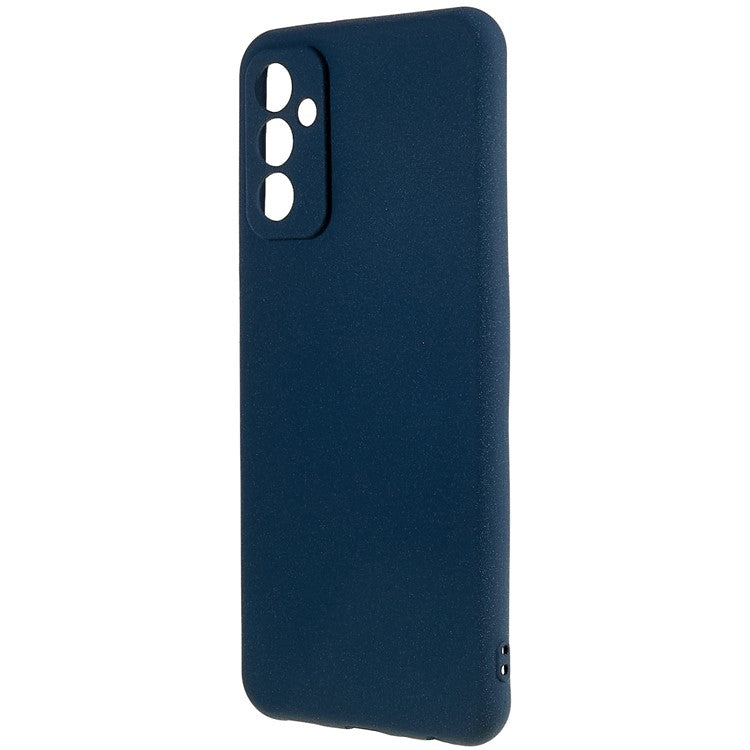 For Samsung Galaxy M13 4G Soft TPU Double-Sided Matte Case Precise Cutouts Anti-Scratch Protective Phone Cover - Navy Blue