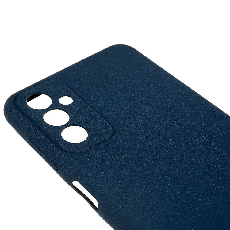 For Samsung Galaxy M13 4G Soft TPU Double-Sided Matte Case Precise Cutouts Anti-Scratch Protective Phone Cover - Navy Blue
