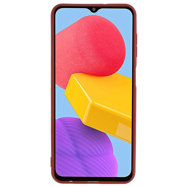 For Samsung Galaxy M13 4G Soft TPU Double-Sided Matte Case Precise Cutouts Anti-Scratch Protective Phone Cover - Wine Red