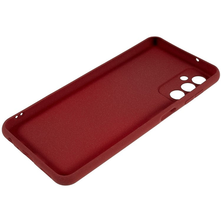For Samsung Galaxy M13 4G Soft TPU Double-Sided Matte Case Precise Cutouts Anti-Scratch Protective Phone Cover - Wine Red