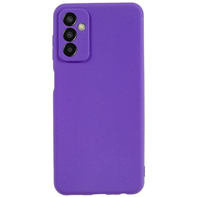 For Samsung Galaxy M13 4G Soft TPU Double-Sided Matte Case Precise Cutouts Anti-Scratch Protective Phone Cover - Purple