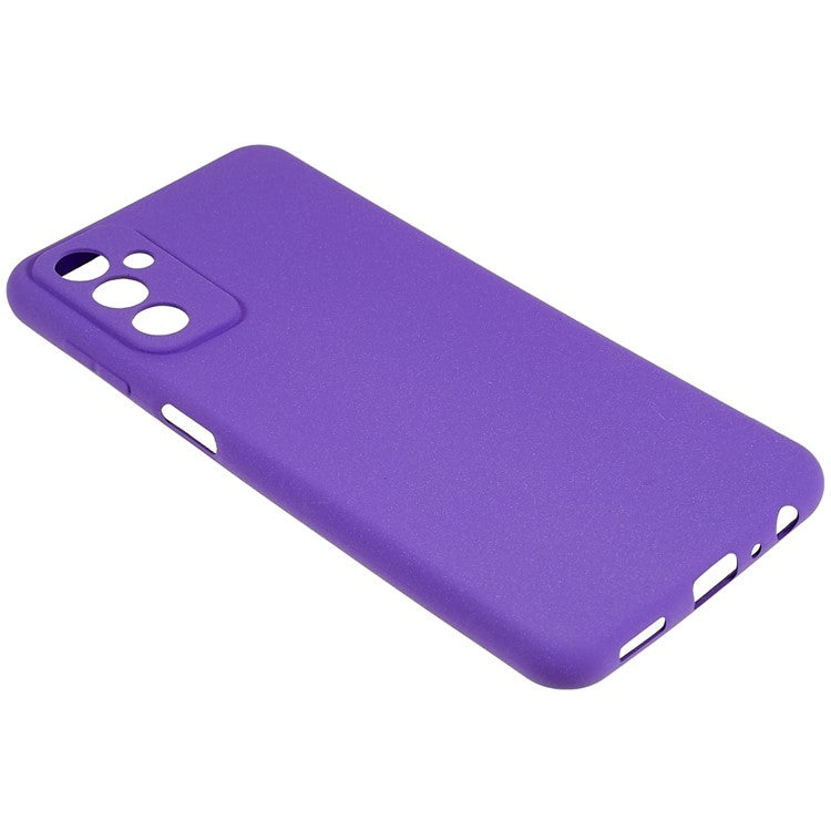 For Samsung Galaxy M13 4G Soft TPU Double-Sided Matte Case Precise Cutouts Anti-Scratch Protective Phone Cover - Purple