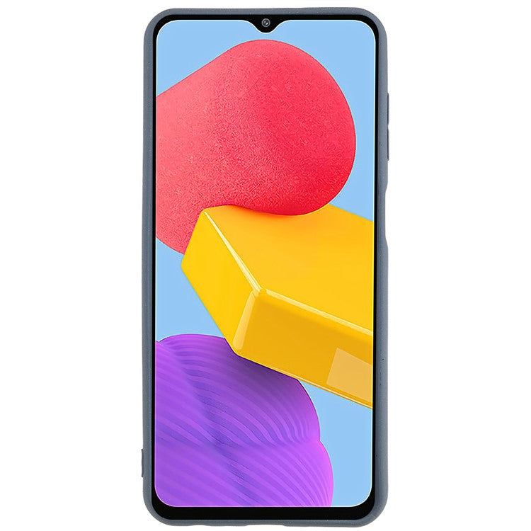 For Samsung Galaxy M13 4G Soft TPU Double-Sided Matte Case Precise Cutouts Anti-Scratch Protective Phone Cover - Grey
