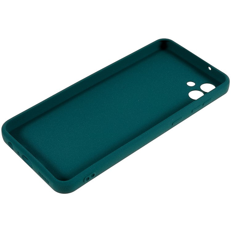 For Samsung Galaxy A04 4G (164.4 x 76.3 x 9.1 mm) Double-Sided Matte Anti-Slip Phone Case Soft TPU Scratch Resistant Cover - Green