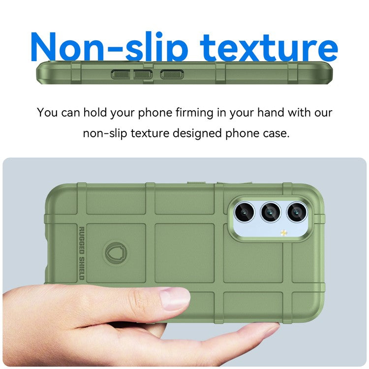 For Samsung Galaxy A54 5G Protective Phone Case Rugged Square Grid Texture TPU Cover - Green