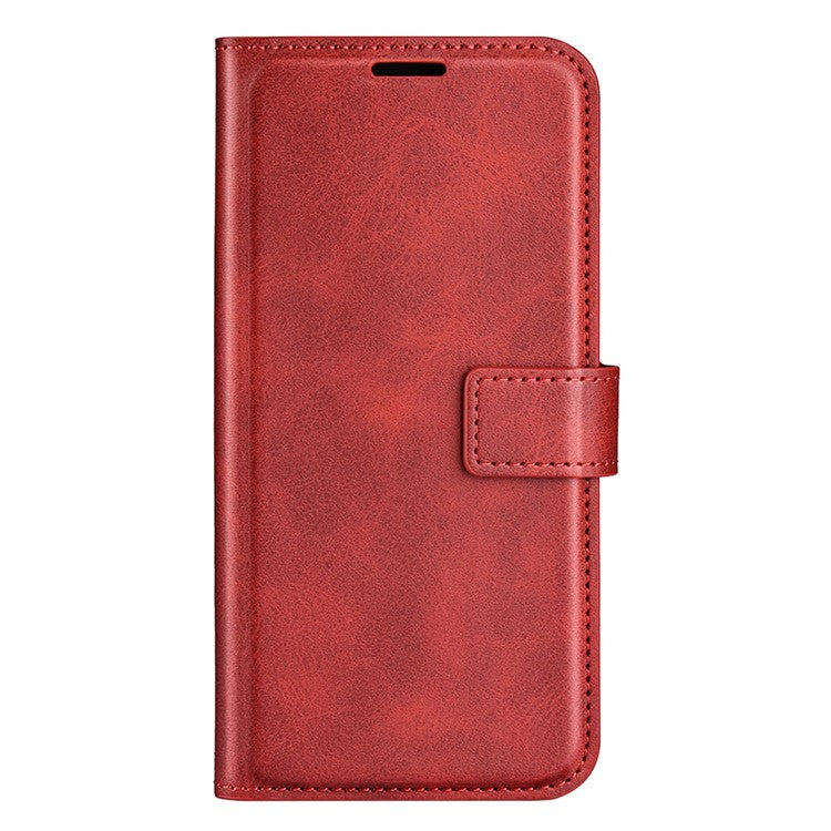 For Honor X8 5G PU Leather Calf Texture Phone Case Full Protection Stand Wallet Magnetic Clasp Cover - Red