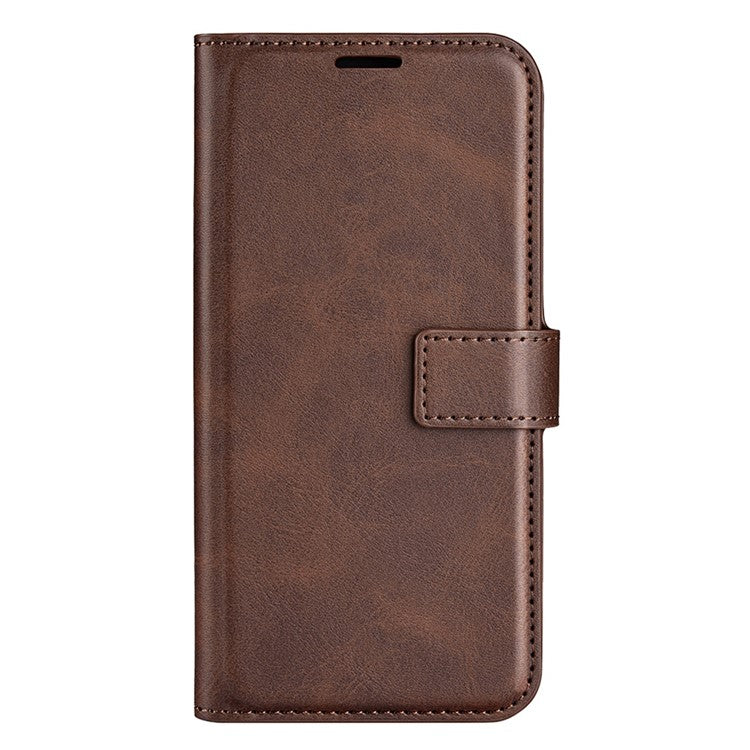 For Honor X8 5G PU Leather Calf Texture Phone Case Full Protection Stand Wallet Magnetic Clasp Cover - Brown
